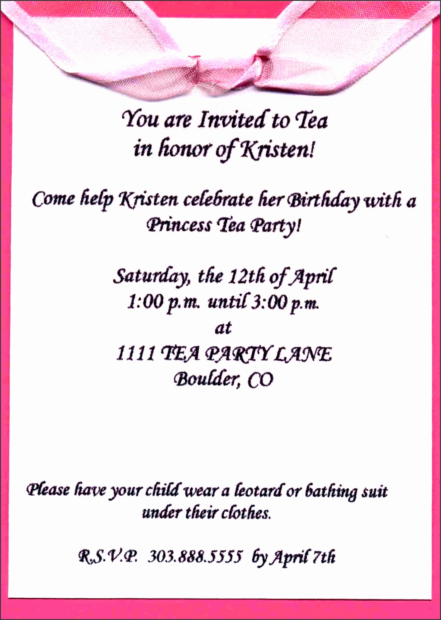 write an invitation to a party