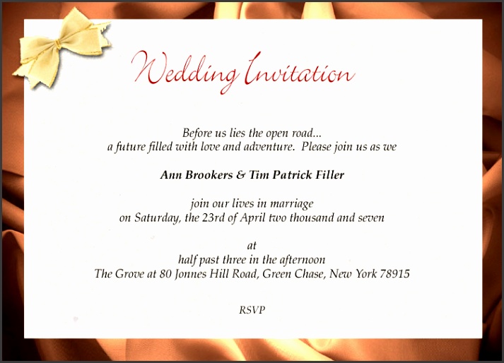 Wedding invites traditionally