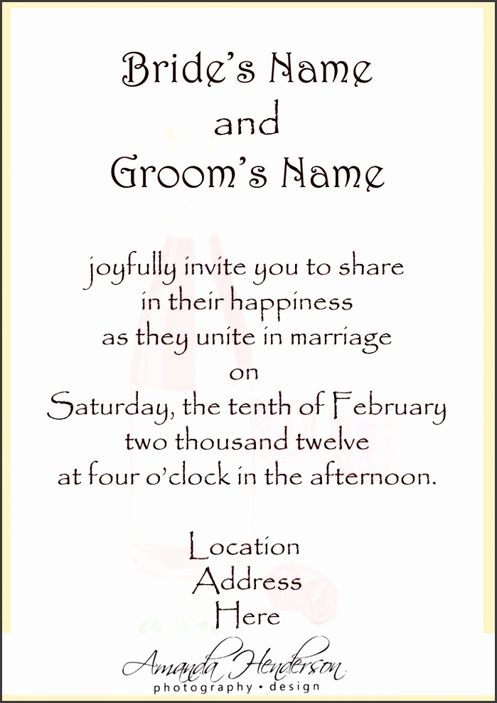Wedding Invitation Wording Samples