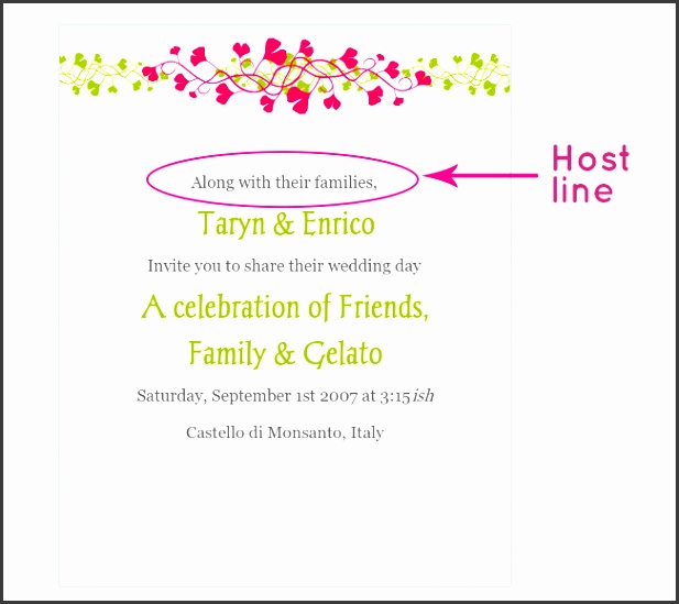 glosite electronic wedding invitation host line