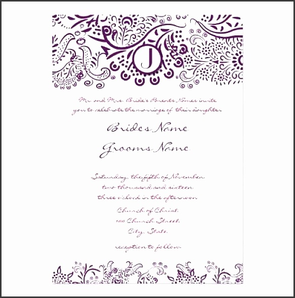 Wedding Invite Word Template Wedding Invitation Samples Wedding Invitation Verbiage