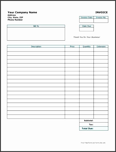 Download Form Free Invoice Template