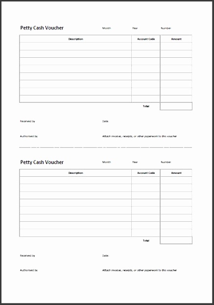 petty cash voucher template