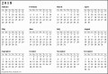 9  Free Printable Monthly Calendar Template 2018