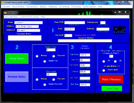 The software is bundled with more than just invoice generating tool it includes Buy Inventory Sell Items Processing Accounting Databases