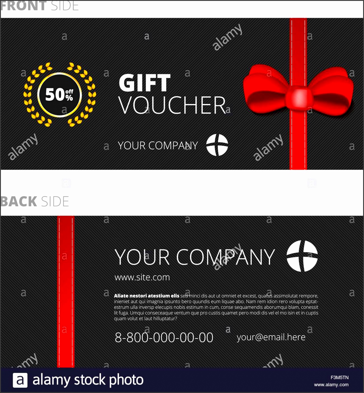 Design of Voucher and Gift certificate Coupon template design discount