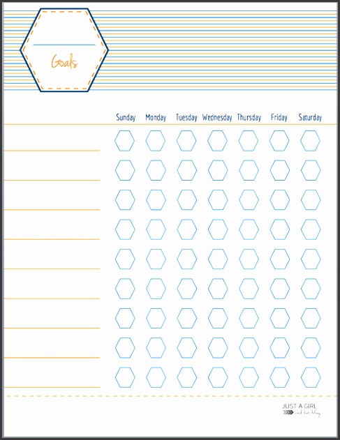 Free Printable Goal Charts for Kids