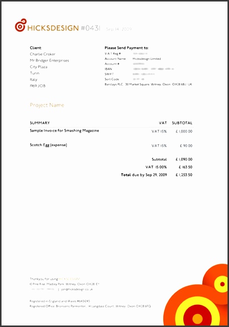 Logo Design Invoice Template