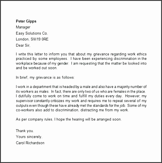 grievance letter grievance letter documents in word intended for grievance letter template consumer grievance letter