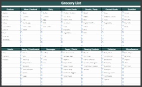 Grocery List Small