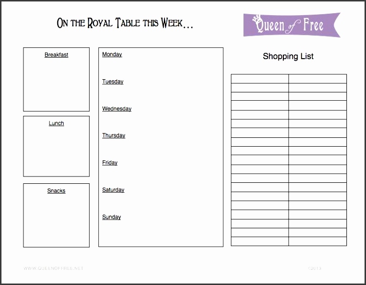 FREE Menu Plan Printable Plus Meal Plan Ideas from thequeenoffree