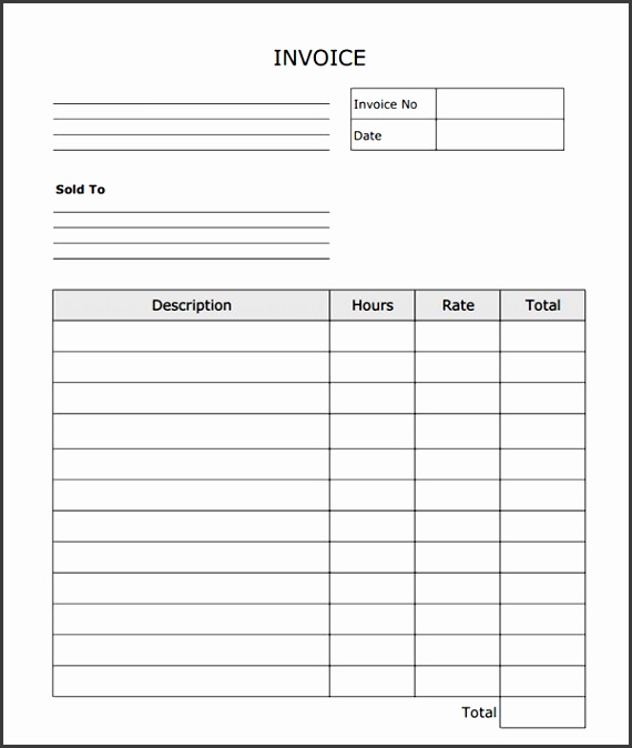 Blank Invoice Template For Word Service Invoice Template Free Word Ricdesign Printable