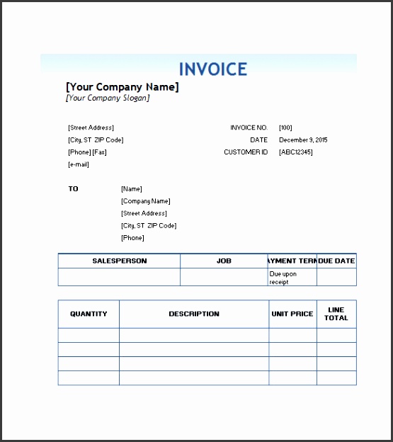 Free Downloadable Service Invoice Template