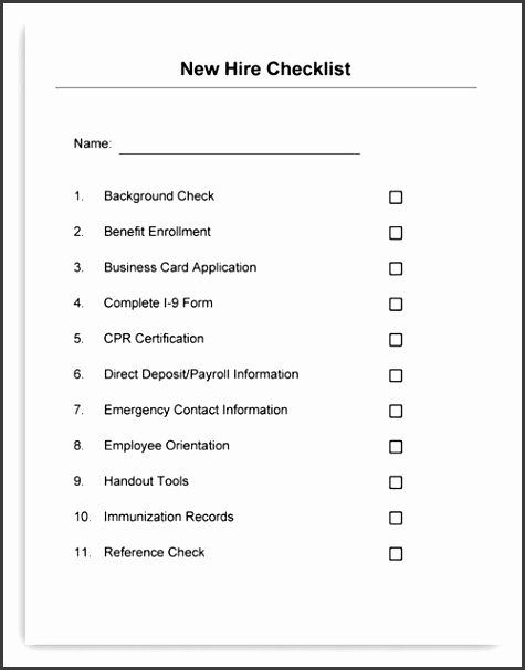 Cool Employee Checklist Template Free Word Downloads Software