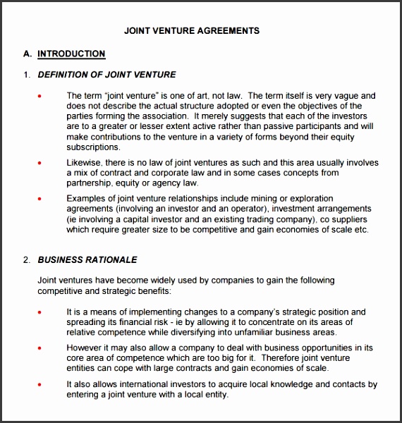 Joint Venture Proposal Template Sample Joint Venture 9 Free Documents In Pdf Word