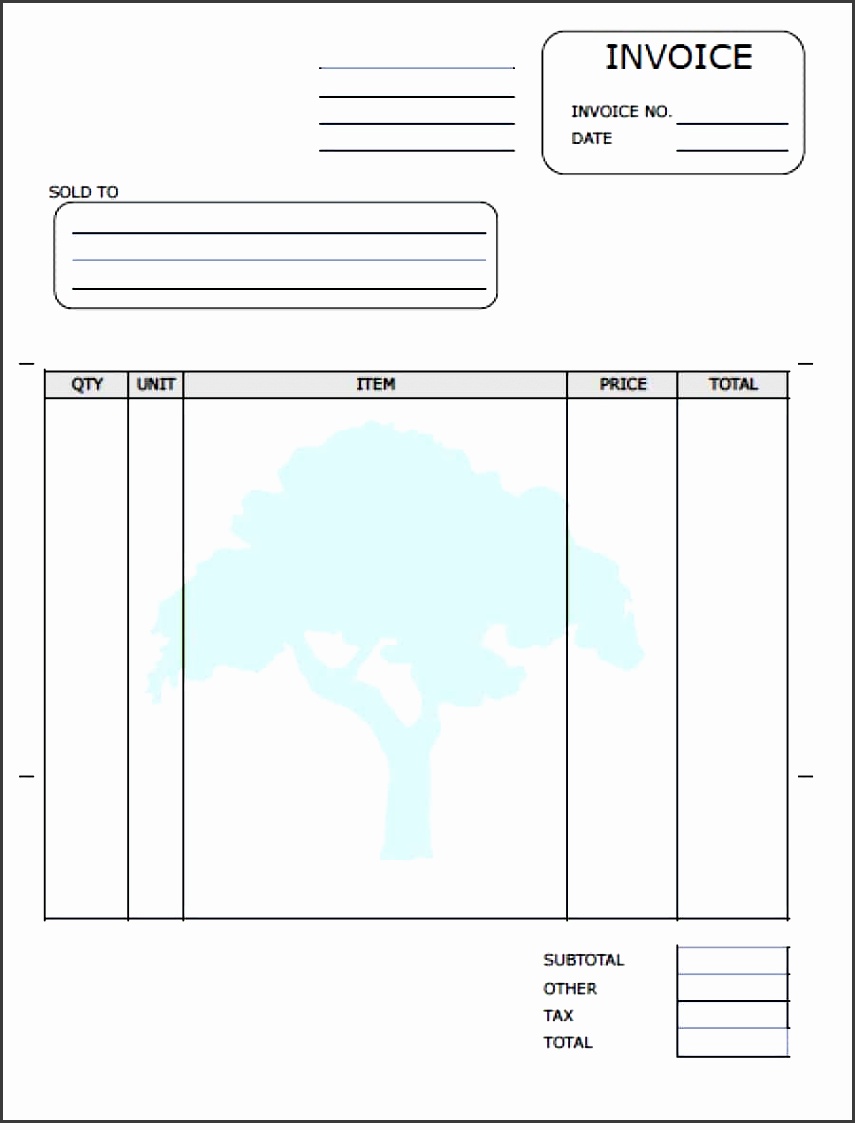 Lawn Care Invoice Template Word