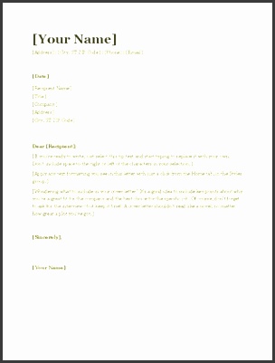Resume cover letter green