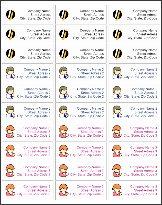 Simple address Labels