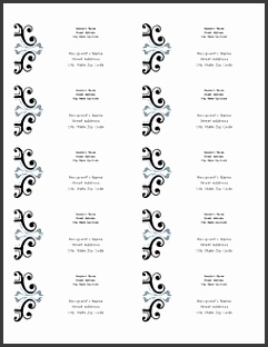 Sheet of address labels