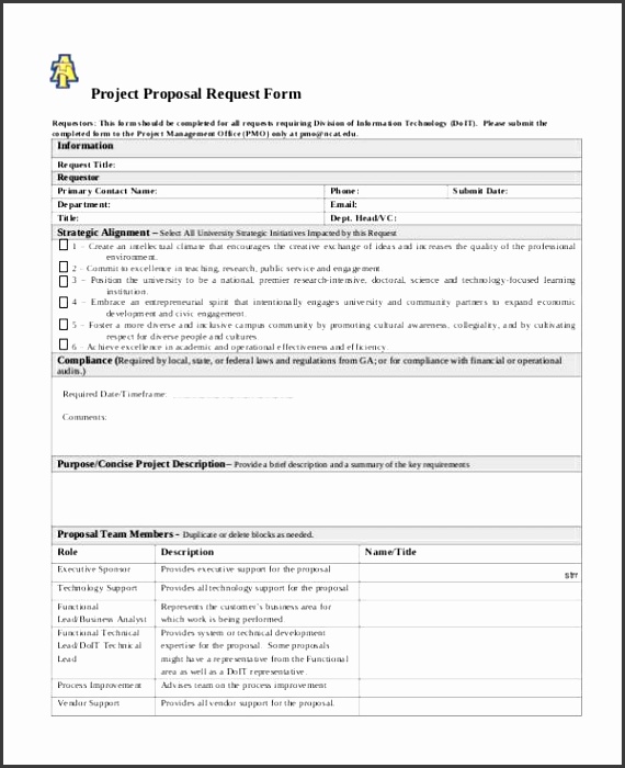 Request Proposal Form Samples Free Sample Example Format