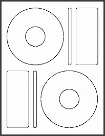 OL5025 4 65" CD Blank Label Template for Microsoft Word