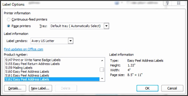 Create a new document that displays the labels template Leave this document open in MS Word