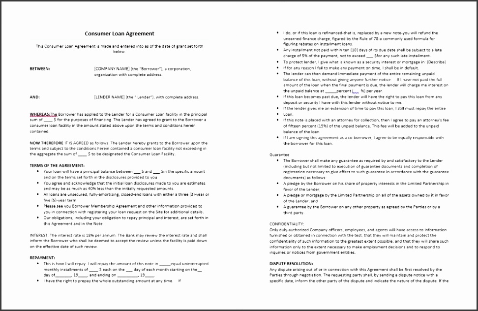 Loan Repayment Contract Sample Free Postcard Templates Download Consumer Agreement Template Microsoft Word In Doc