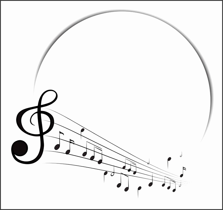 Download Border Template With Music Notes In Background Stock Vector Illustration of border round