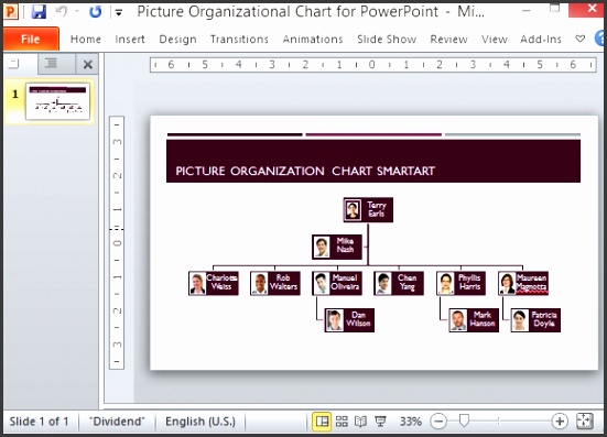 Picture Organizational Chart Template For PowerPoint swcwO Create an Organizational Chart in PowerPoint