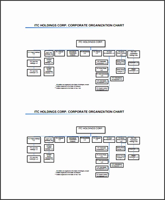 Corporate Organization Chart Template
