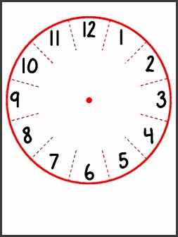 Paper Plate Clock Template