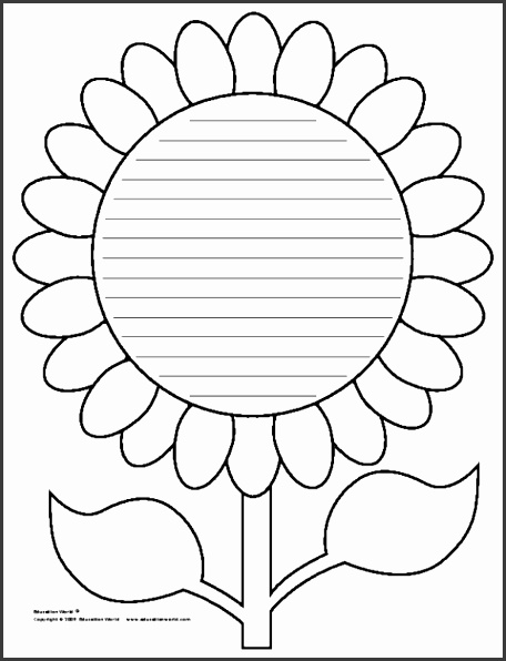 Flower Writing Paper Template