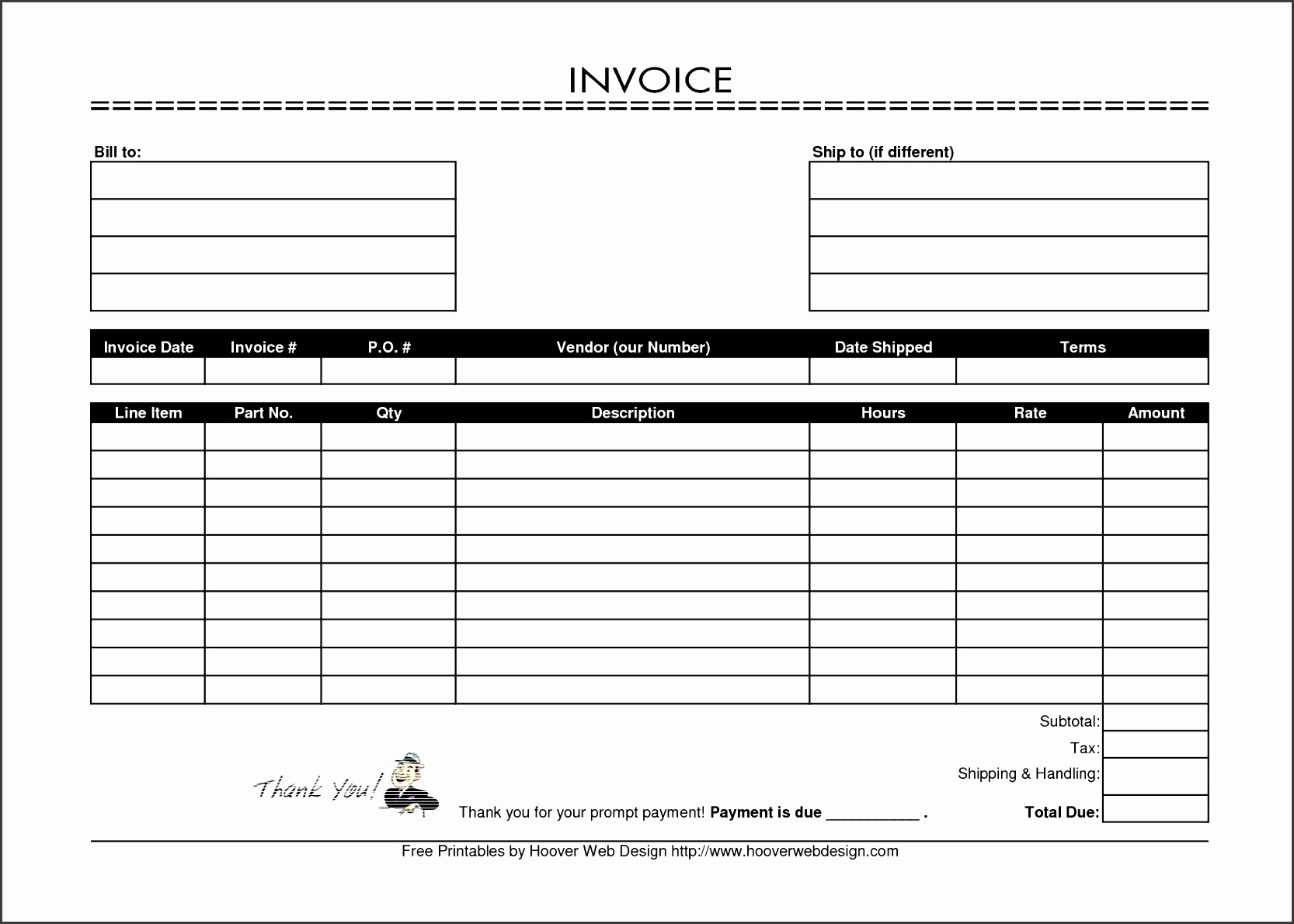Payroll Invoice Template and Free Invoice software Small Business