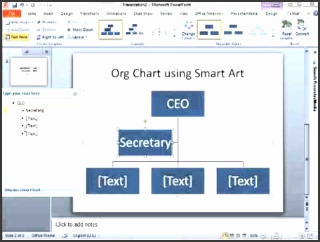How to make an Org Chart in PowerPoint 2010 using SmartArt