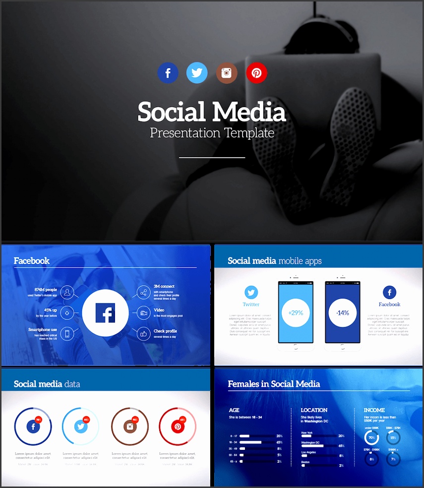 Best Powerpoint Templates for 2018 — Improve Presentation a8daw Social Media PowerPoint Template