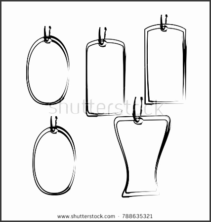 collection of blank outline price tag label template illustration vector set isolated background