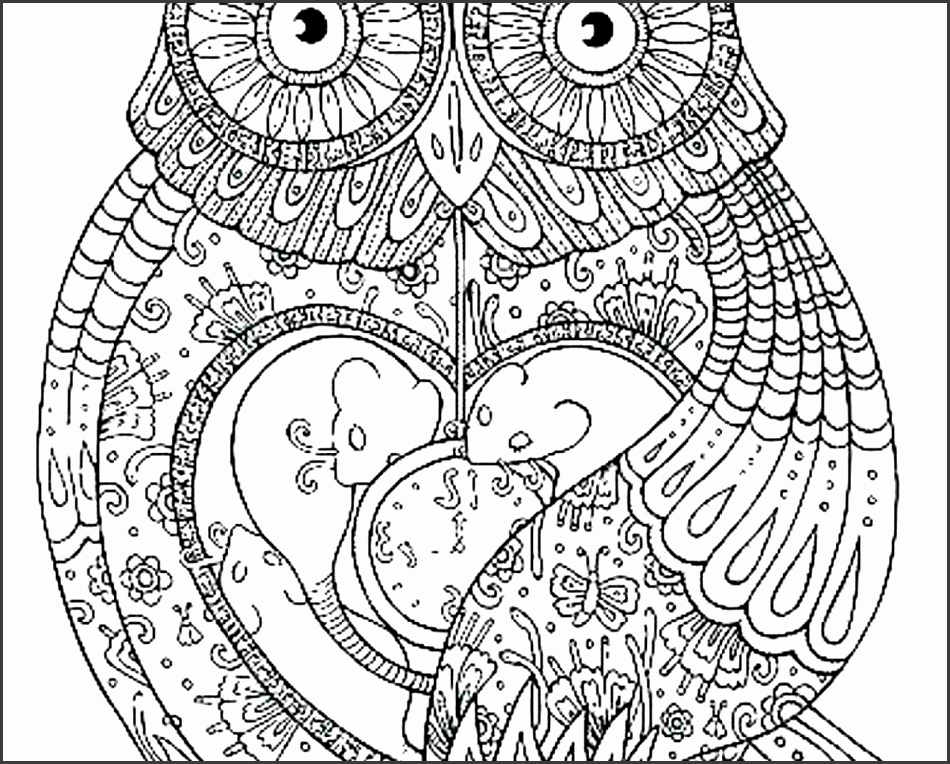 Artistic Owl Pattern Feather Template Printable Mask Writing Paper Free Full Size