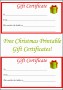 5  Printed Gift Certificates