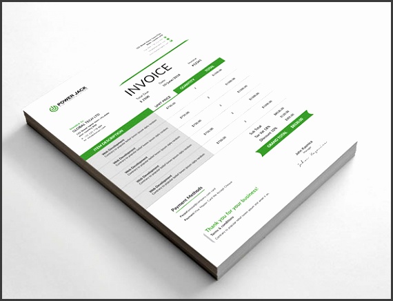 Beautiful professional Invoice design template PSD