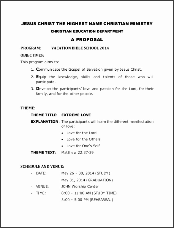 program proposal template