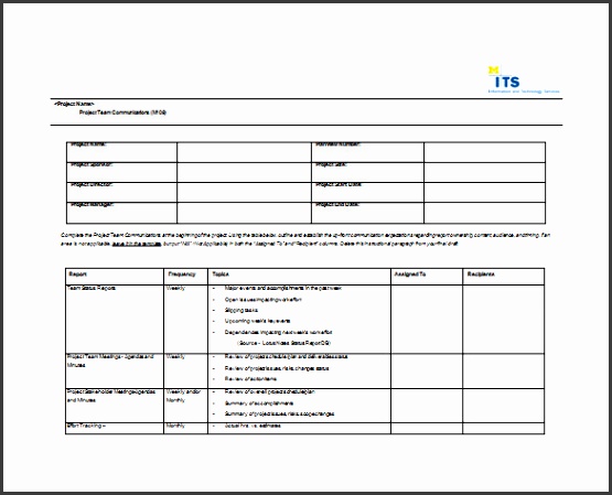 8 Project munication Plan Templates Free Sample Example Lqjve Project Team munication Plan Word Format Free Download