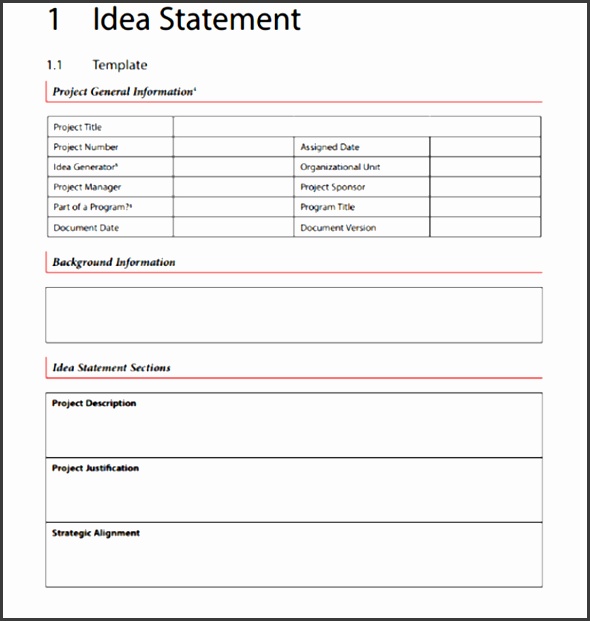 idea statement template