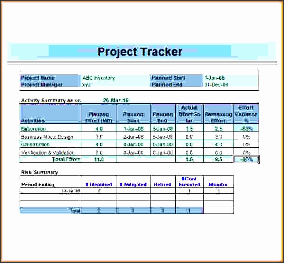 Project Management Template Excel