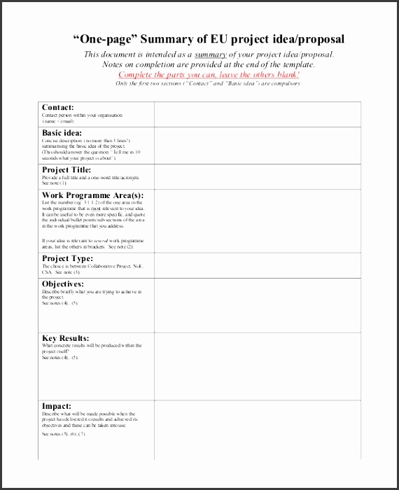 Project proposal template word one page professional concept