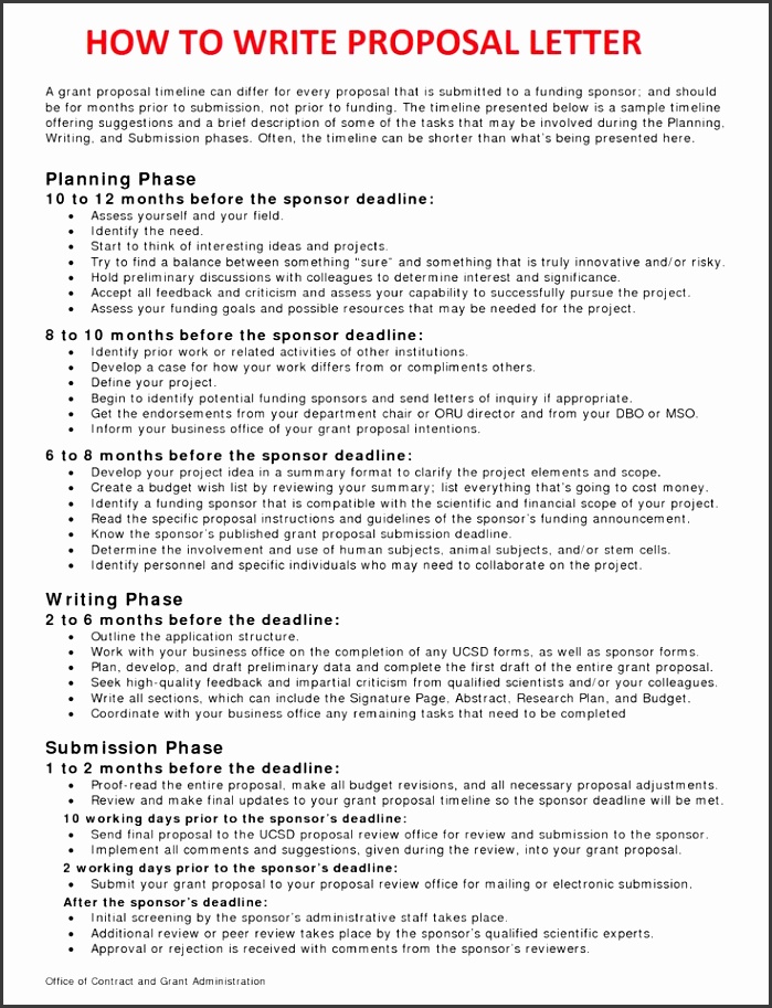 Printable Sample Business Proposal Template Form