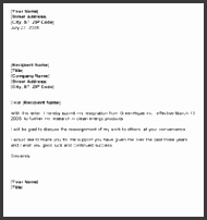 Resignation Letter for Retirement