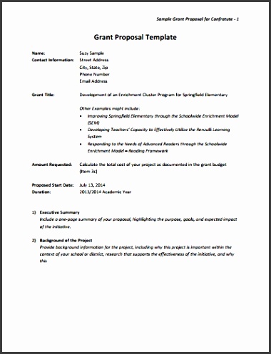 Funding Proposal Template New Grant Proposal Template Download Create Edit Fill and Print