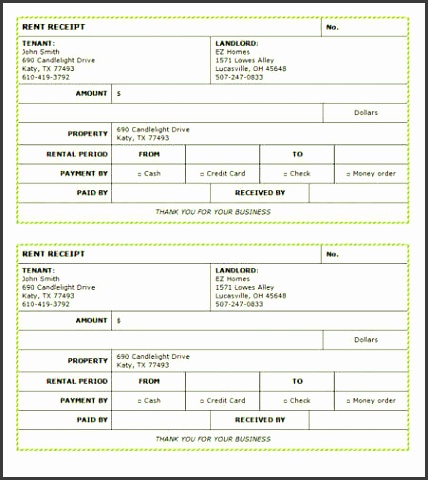 Check green design receipt