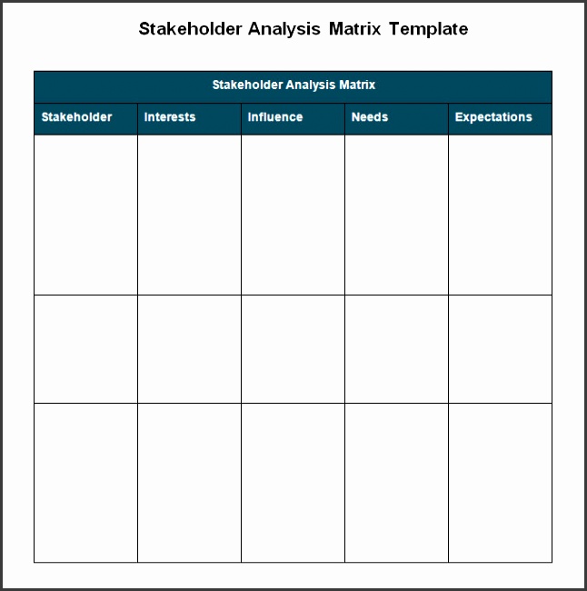 6 Stakeholder Analysis Templates