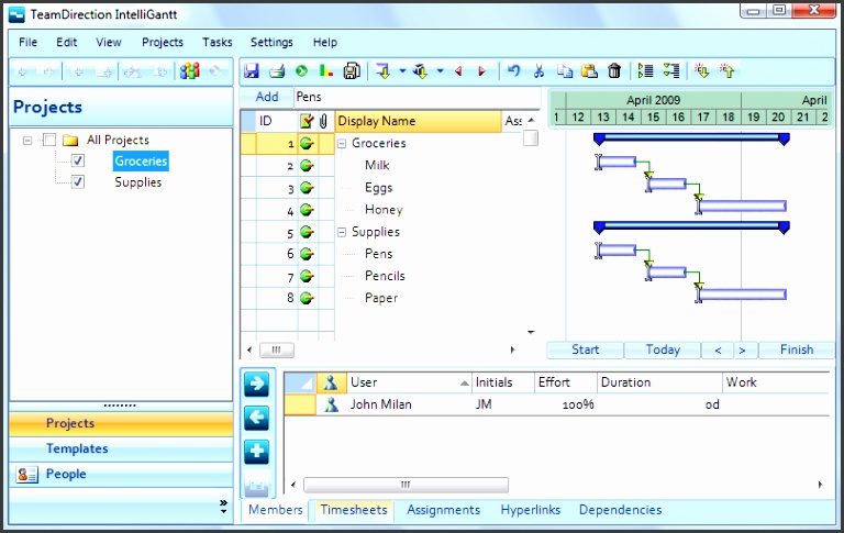 TeamDirection Simple Point Project Management dsrre Step1